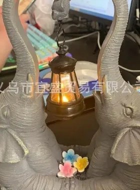 大象情侣摆件家居庭院设计花圃花园装饰品童话家居设计树脂YS-001