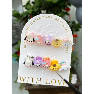 手工手绘穿戴甲 三丽欧女孩看过来小可爱假指甲美甲贴片成品卡通