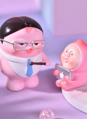 左左小伙伴盲盒潮玩创意小摆件闺蜜生日节日礼物树脂工艺装饰摆件