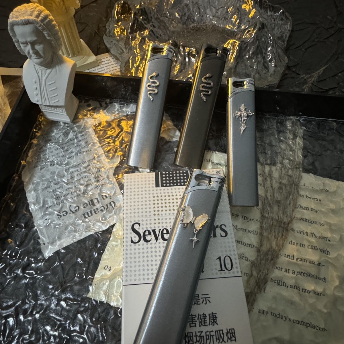 “刻度二代”Dni手作充气式粉焰节日礼物送人男女质感煤油打火机