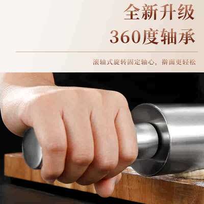 饺子皮擀面杖神器不锈钢家用不粘擀面棍赶面棒滚轴走锤杆皮压面杖