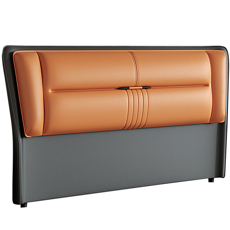 床头软包靠背2023新款全实木主卧落F地科技布床头靠背板单买可定