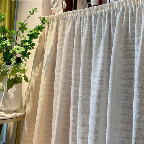 法式田园风柜子杂k物遮挡帘滑轨鞋架置物架书柜防尘帘杂物遮丑布