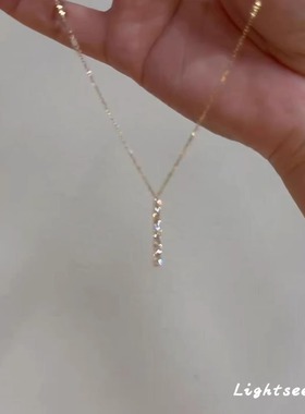 简约梯形项链女2025新爆款吊坠