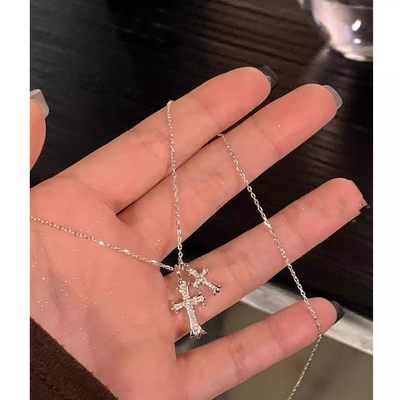 双十字架项链女配饰2025新款