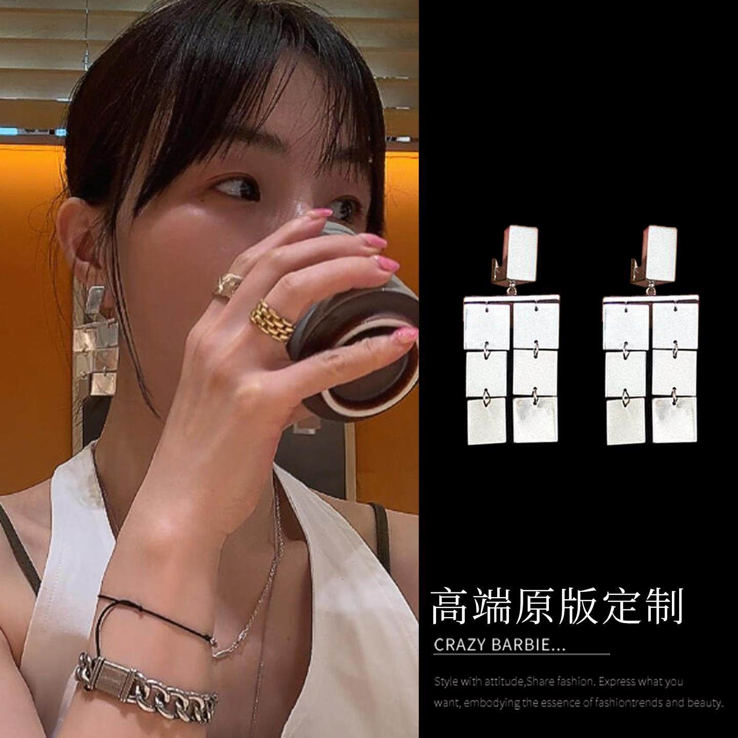 向日葵欧尼同款银色片状流苏耳饰2025新款高级感轻奢耳钉独特耳环,饰品/流行首饰/时尚饰品新,耳环,淘宝优惠券,粉丝福利购,淘宝优惠卷