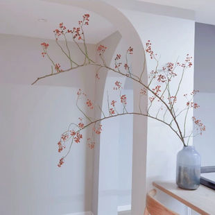 山归来干花鲜切蔷薇果干花永生花枝条中式造型装饰插花南蛇藤禅意