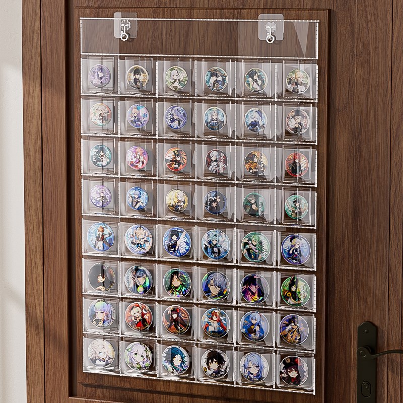 吧唧展示架壁挂门后宿舍柜内透明袋收纳小卡谷P子徽章卡砖流麻神