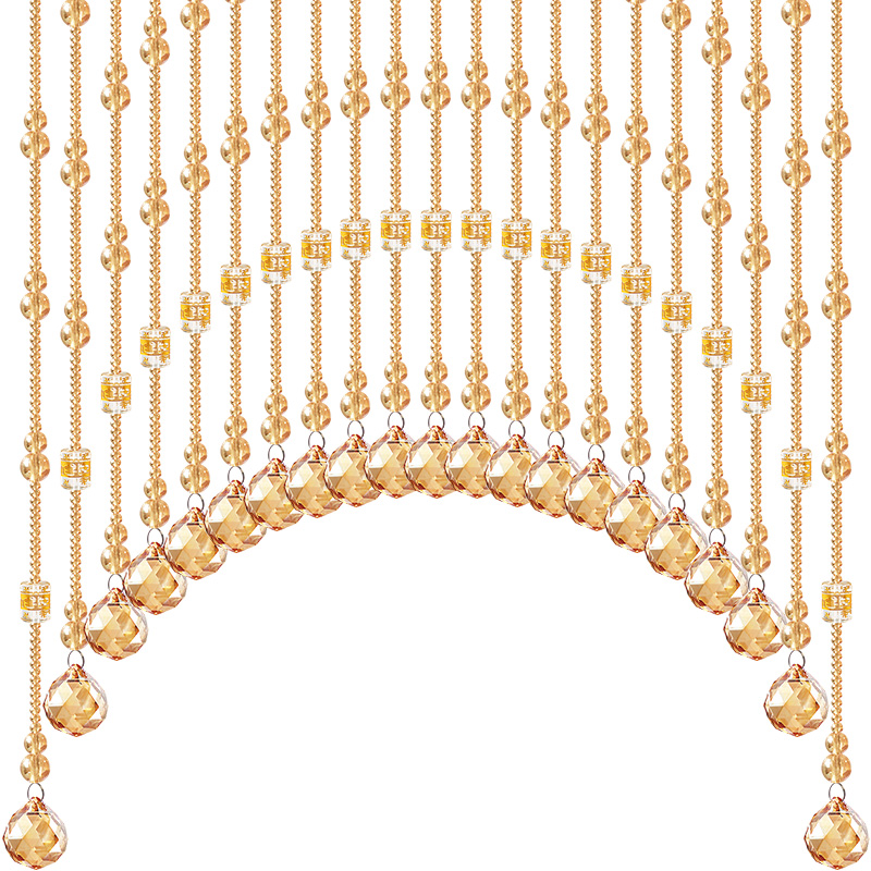珠帘门帘水e晶隔断帘家用客厅玄关卫生间卧室装饰葫芦挂帘子免打