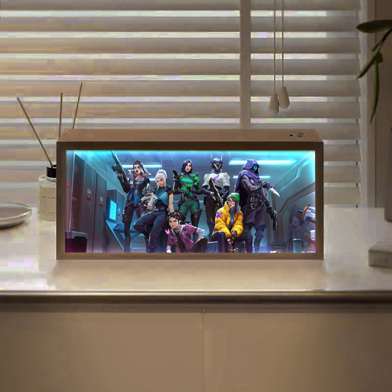 无畏契约周边灯光画瓦罗兰特发光音响小夜灯电竞房卧室床头摆件