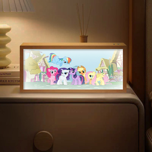 小马宝莉周边灯光画儿童房氛围灯动漫发光摆件创意礼物音响小夜灯