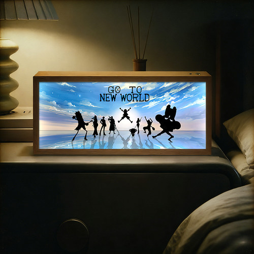 卧室床头动漫海贼王音响小夜灯路飞索隆周边灯光画送朋友发光礼物