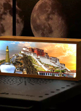 西藏布达拉宫周边灯光画客厅卧室桌面风景氛围灯礼物画音响小夜灯