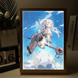 葬送 相框摆件手办小夜灯创意周边送朋友礼物 芙莉莲灯光画二次元