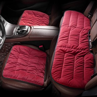 通 汽车坐垫单片婴i儿绒?椅垫子前後排车内车垫通风座垫座套四季