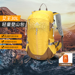艾王户外登山包30L防泼水男女徒步旅游背包露营双肩背包