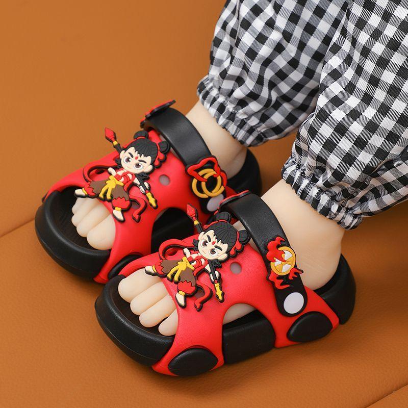 防滑中大童寶寶呢咋沙灘鞋可愛