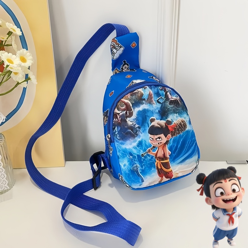 哪吒单肩包卡通儿童娜扎小学生手机报斜跨零钱包幼儿园胸包外出男