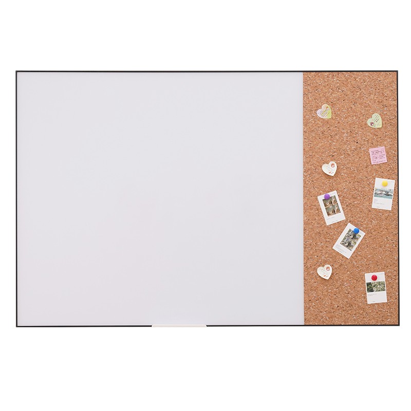 磁性钢化玻b璃白板软木板组合照片墙展示挂墙式儿童家庭教学小黑