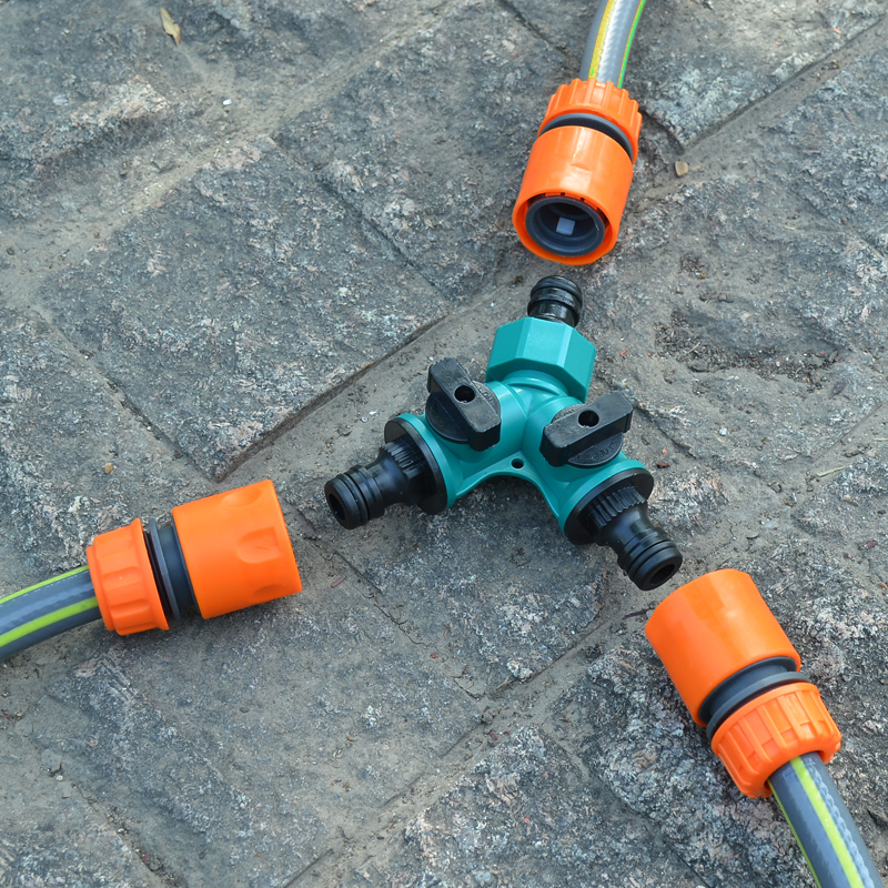 洗车水管三通接头活接头浇u花软管对接器变径快接头一分二通水转