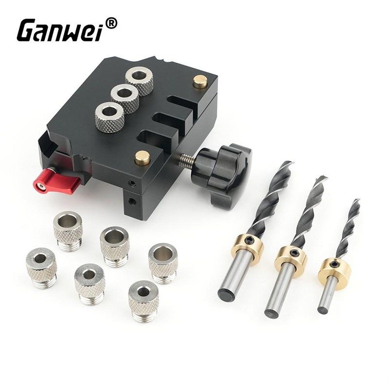 自动分中圆木榫打孔器拼板多功能木E工垂直连接件开孔器木板拼接