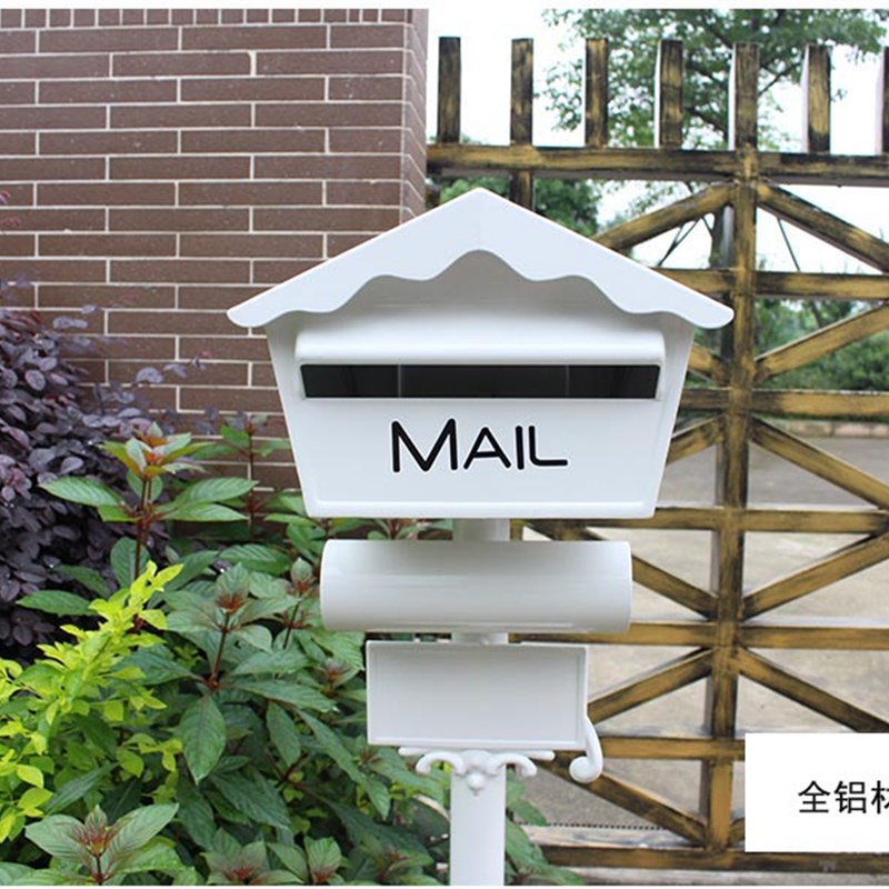 1023b  全铝立杆式邮箱 邮x筒 信箱 信报箱 别墅花园装饰 店铺装