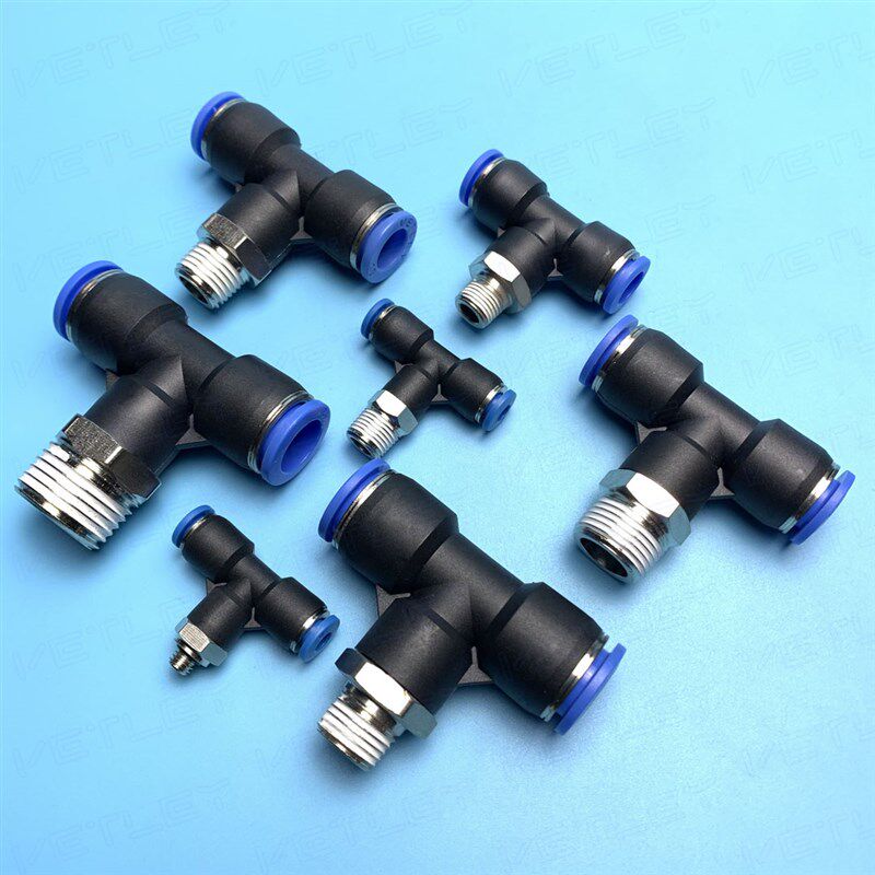 气动三通螺纹接头 PT(PB) 4-M5 6-1 8-2 10-3 12-4 三Z通快插接头