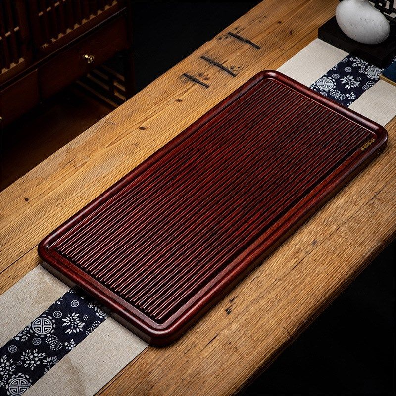 中式功夫茶具家用大号花梨色电木茶盘排水M简约整块黑檀竹制茶台,餐饮具,旅行茶具,淘宝优惠券,粉丝福利购,淘宝优惠卷