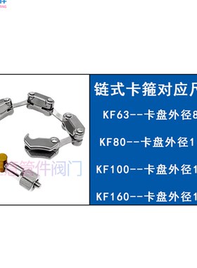 KF真空链式卡箍304不锈钢NW快装式z63抱箍80卡扣100卡盘160管件20