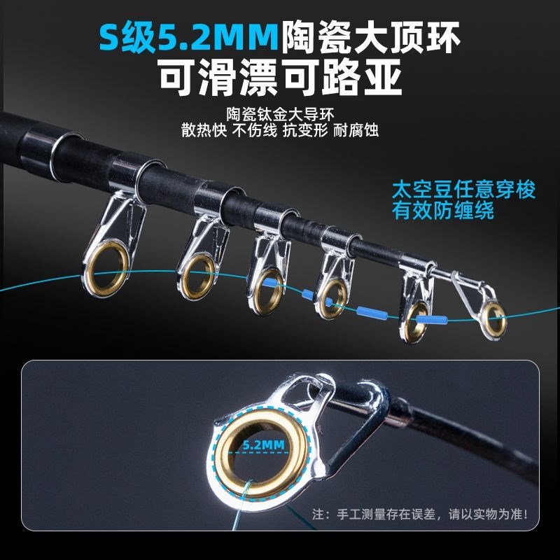 路滑专用便携式大导环滑漂竿全套路亚纺车轮P伸缩远投路亚杆套装