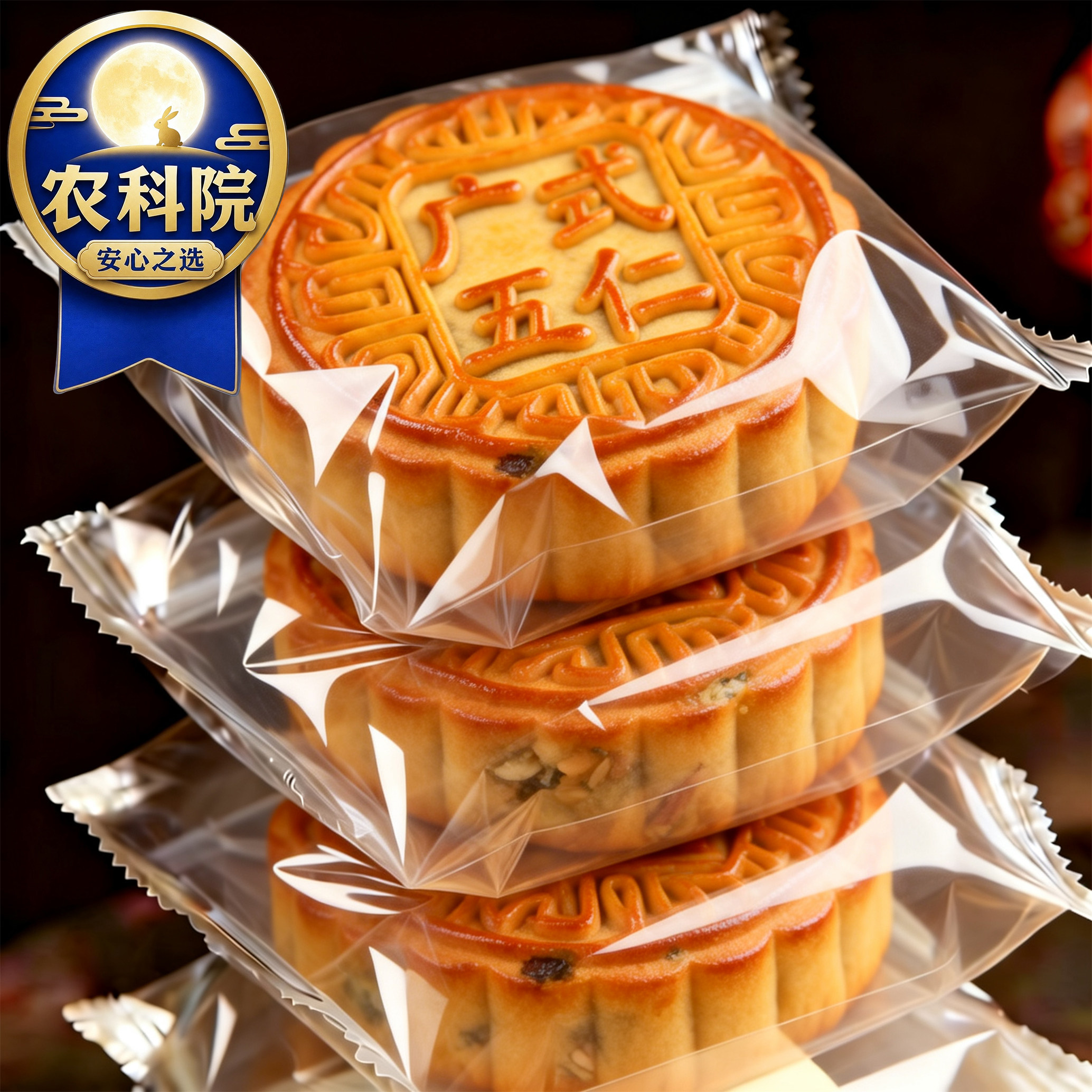央妈甄选广式五仁月饼老式传统手工黑芝麻中秋解馋糕点散装旗舰店图片