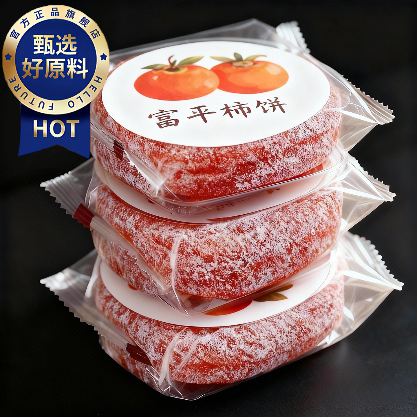 央妈推荐特级富平柿饼官方旗舰店陕西正宗流心柿子吊柿饼独立包装