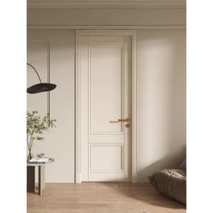 木以森居法式 覆古风室内平开门实木烤漆门网红卧室房间门定制白色