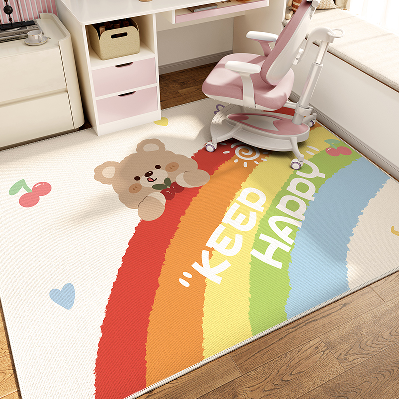 儿童房地毯卧室书房书桌学习椅子地垫客厅阅读区卡通电脑转椅垫子