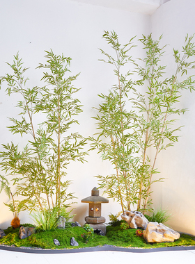 仿真竹子造景室内外装饰阳台庭院隔断挡墙高级仿生假绿植中式景观