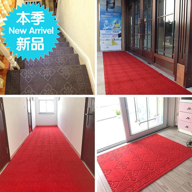 走新款廊地垫商场门厅楼梯裁剪垫绒定制防滑绒面红地毯地毯门