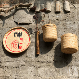 茶室茶馆摆件茶文化墙饰普洱茶墙面装饰品烟酒馆罐罐茶复古装饰品