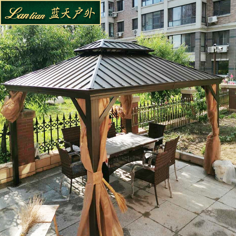 户外凉亭别墅庭院露台休闲亭子花园室外乘凉棚遮阳雨棚公园凉棚