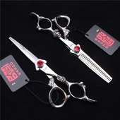 火匠高档龙形理发剪刀发型师专业美发平剪牙剪刘海打薄剪子套装