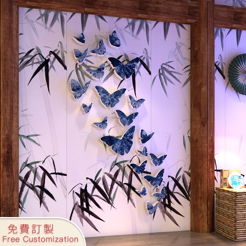 中国非遗扎染主题幼儿园环创传统文化墙面装饰材料成品作品展贴纸