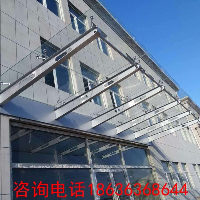 挑梁满焊铁/不锈钢H型牛腿支架幕墙爪定制钢结构玻璃雨搭雨棚钢梁