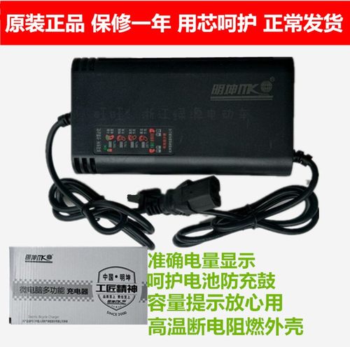 明坤电动车充电器狮龙铅酸星月神充电器电池组蓄电池改装改装智能