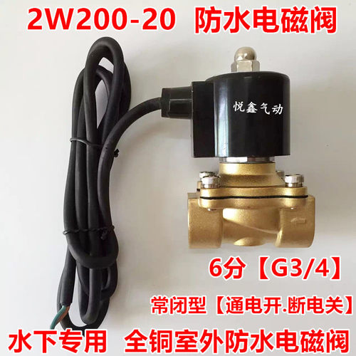 6分 防水电磁 水 2W200-20 喷水泉下专用 2A-20 防水室外专用