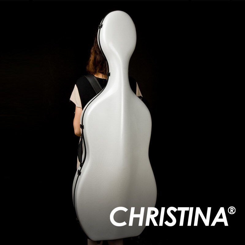 christina大提琴盒大提琴包大提琴琴盒配件盒子白色带点点