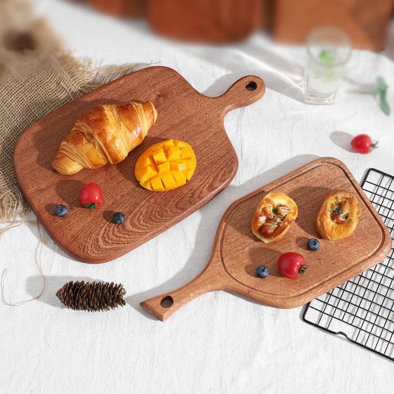 乌檀木砧板牛排板披萨摆盘整木切菜板案板 沙比利实木水果面包板