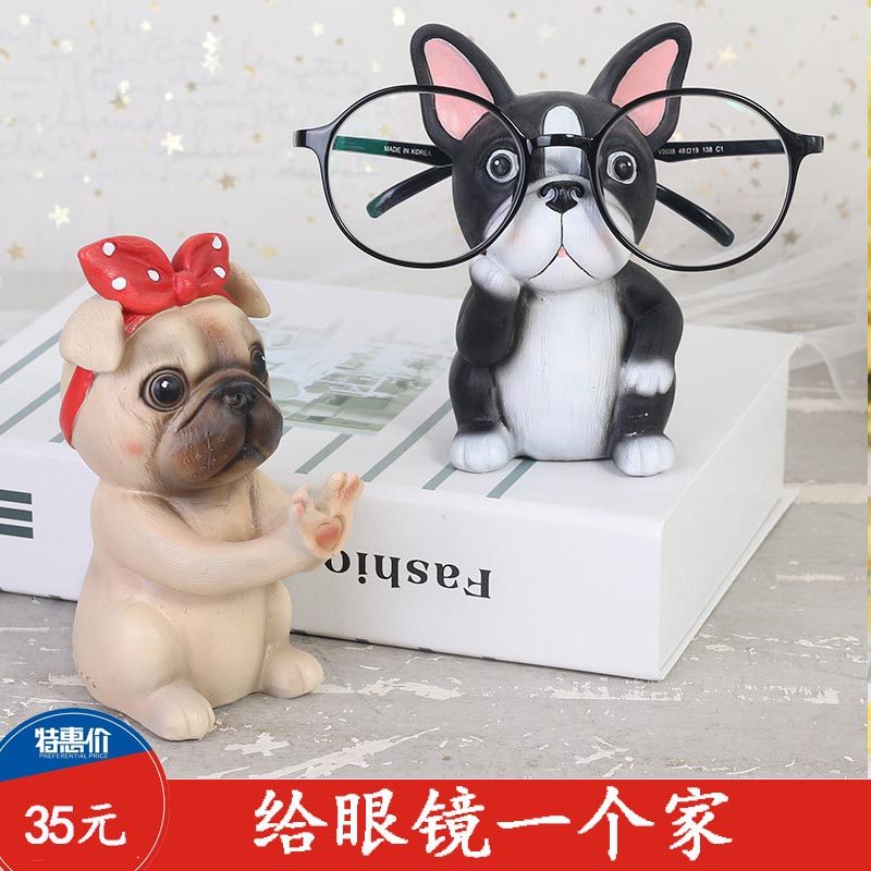 装饰房间的小饰品创意眼镜架少女心房间布置宿舍办公室桌面摆件