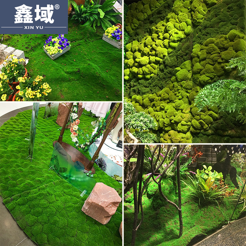 仿真人造青苔藓草坪植物景观假苔藓草皮绿植物墙盆景绿化绒草装饰