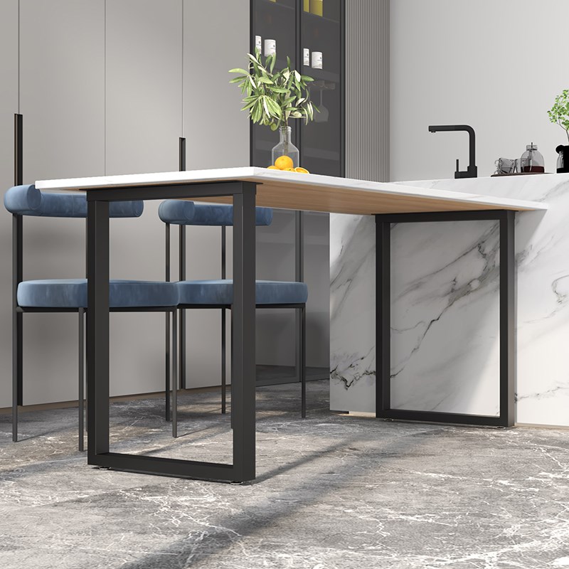 铁艺岩板茶几桌架木板支架办公桌子腿底座餐桌脚大理石瓷砖桌脚架