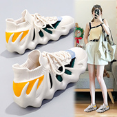 跑步跳绳瑜伽居家健身鞋 椰子鞋 网鞋 透气飞织女鞋 女2025新款 夏季