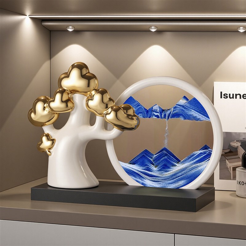 创意玄关桌面办公室沙漏流沙画摆件家居客厅酒柜电视柜装饰品礼物